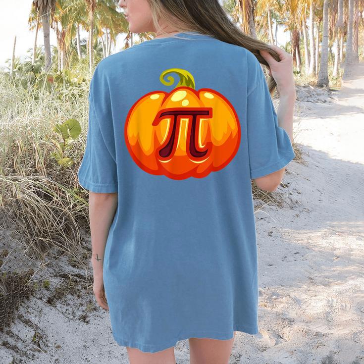 Math Teacher Halloween Costume Pumpkin Pi Pun Pie Men Women's Comfort Colors T-Shirt Back Print