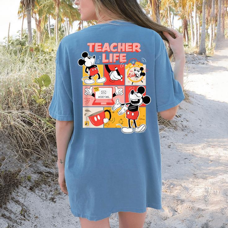 Mickey Mouse Teacher Life Women's Comfort Colors T-Shirt Back Print
