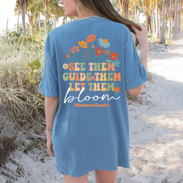 Montessori Teacher Women's Comfort Colors T-Shirt Back Print