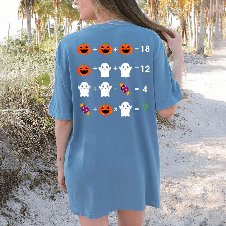 Order Of Operations Halloween Quiz Math Teacher For Men Women Kids Women's Comfort Colors T-Shirt Back Print