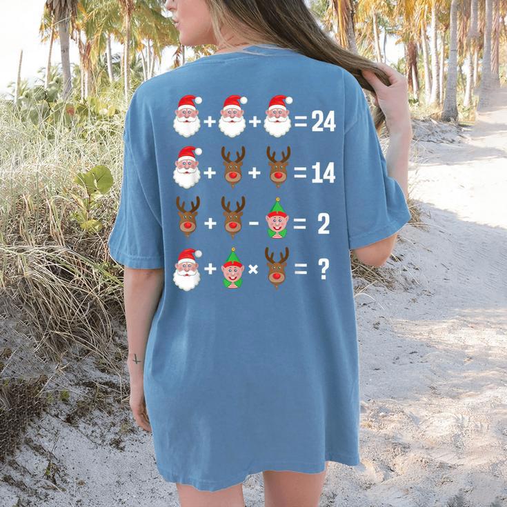 Order Of Operations Math Teacher Christmas Women's Comfort Colors T-Shirt Back Print