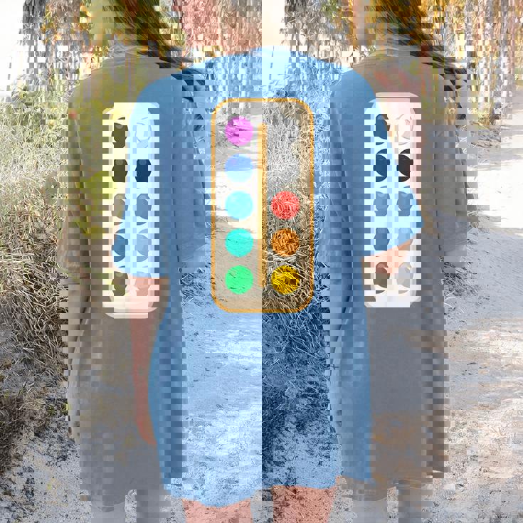 Paint Palette ArtSet Halloween Costume For Teachers Students For Men Women Kids Women&#x27;s Comfort Colors T-Shirt Back Print