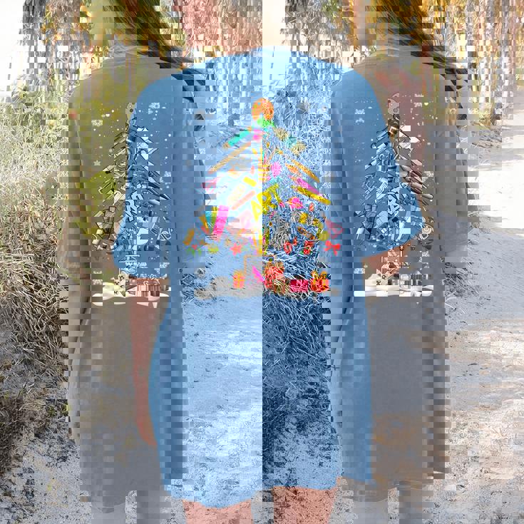 Paintbrush Christmas Tree Decor Xmas For Artist Art Teacher For Men Women Women&#x27;s Comfort Colors T-Shirt Back Print