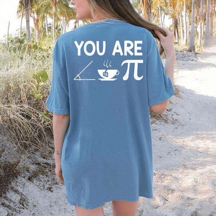 Pi Day Shirt Women Teacher 2022 Math Cutie Pie Acute Tea Pie Women's Comfort Colors T-Shirt Back Print