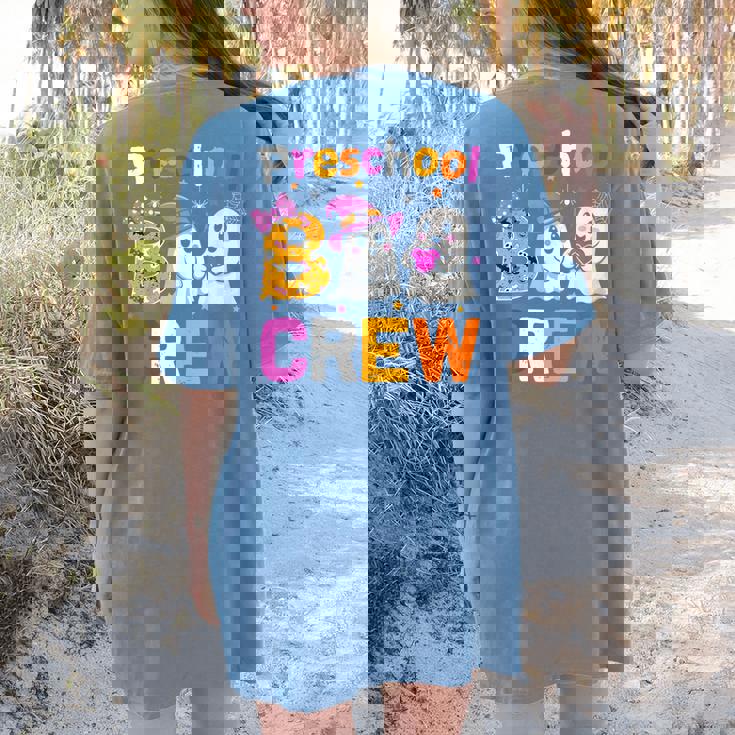 Preschool Boo Crew Preschool Halloween Teacher Kids Women&#x27;s Comfort Colors T-Shirt Back Print