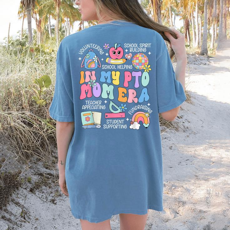 In My PTO Mom Parent Teacher Organization Back To School Women's Comfort Colors T-Shirt Back Print