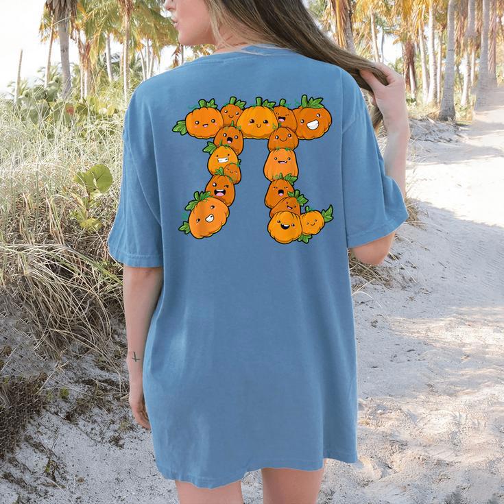 Pumpkin Pi Math Teacher Halloween Costume Geometry Women's Comfort Colors T-Shirt Back Print