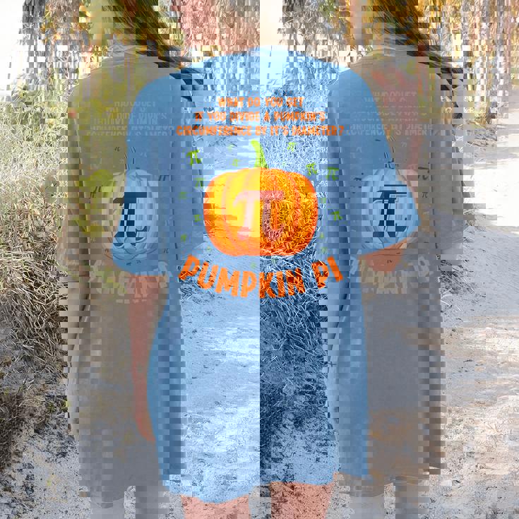 Pumpkin Pie Pi Math Teacher Shirt Halloween Men Adult Women&#x27;s Comfort Colors T-Shirt Back Print