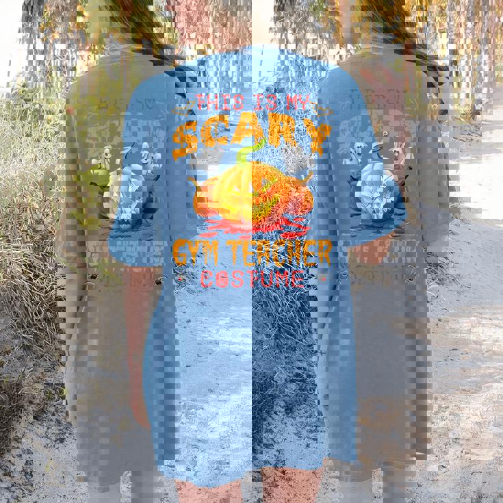 This Is My Scary Gym Teacher Costume Pumpkin Halloween Men Women Women&#x27;s Comfort Colors T-Shirt Back Print