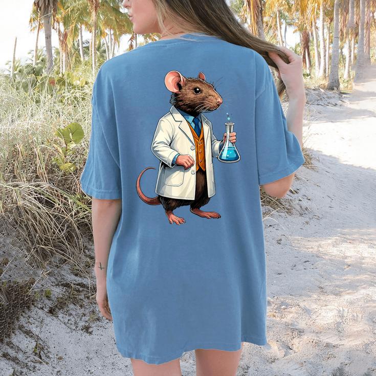 Science Rat Lab Science Scientist Mouse Teacher Chemistry Women's Comfort Colors T-Shirt Back Print