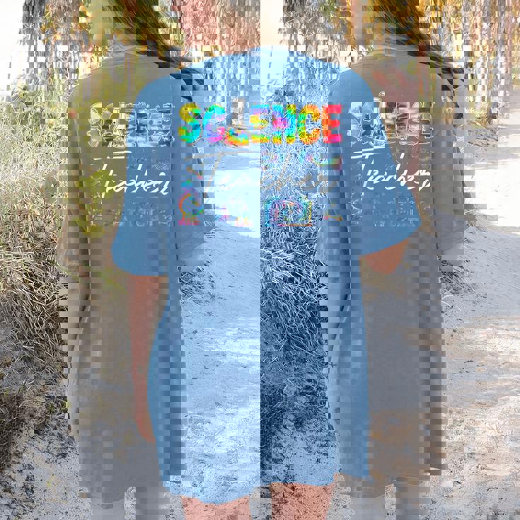 Science Teacher Tie Dye First Day Of School Back To School Men Women Girls Kids Women&#x27;s Comfort Colors T-Shirt Back Print