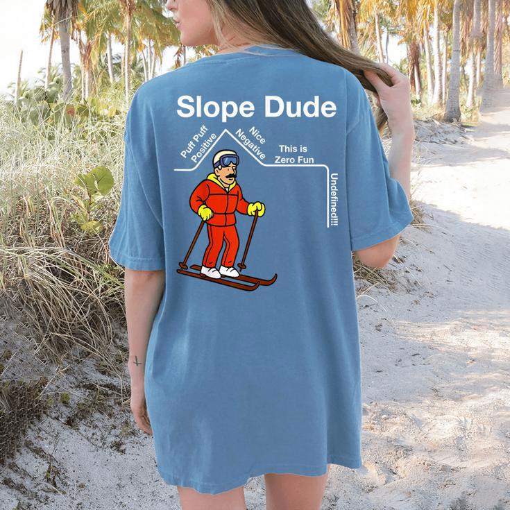 Slope Dude Algebra Geometry Middle School Math Teacher Women's Comfort Colors T-Shirt Back Print