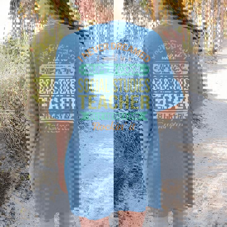 Social Studies Teacher  Appreciation Men Women Women&#x27;s Comfort Colors T-Shirt Back Print