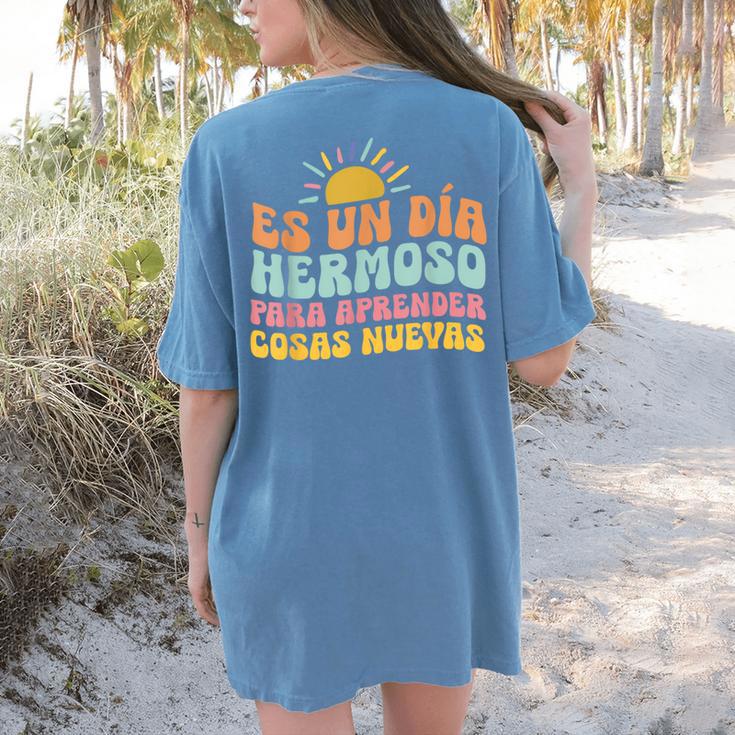 Spanish Multilingual Teacher Dual Languages Bilingual Women's Comfort Colors T-Shirt Back Print