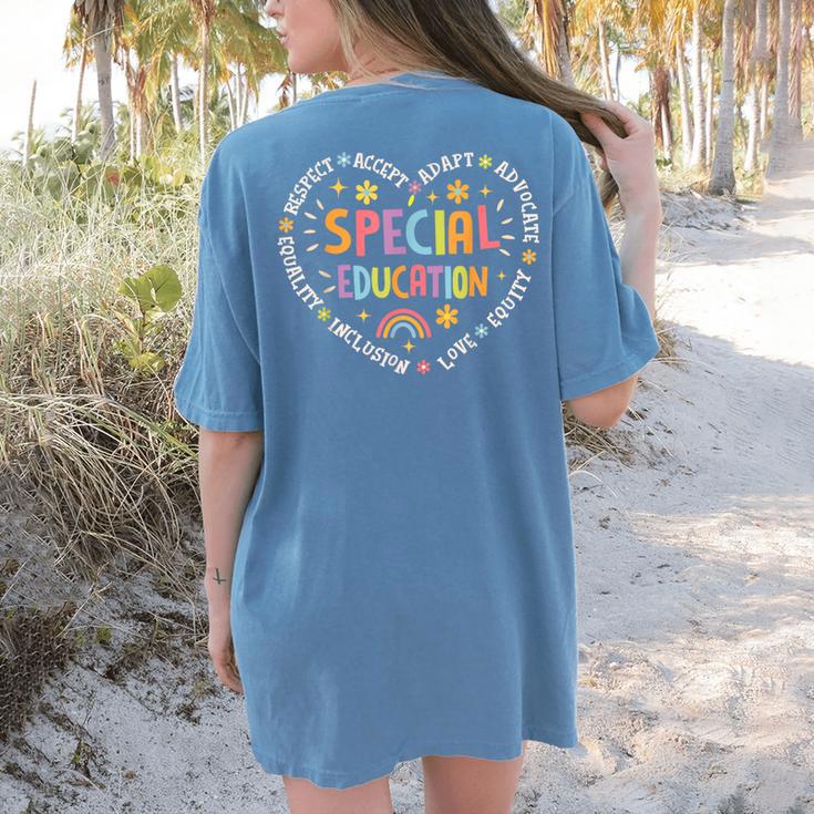 Special Education Squad Dream Team SPED Teacher Appreciation Women's Comfort Colors T-Shirt Back Print