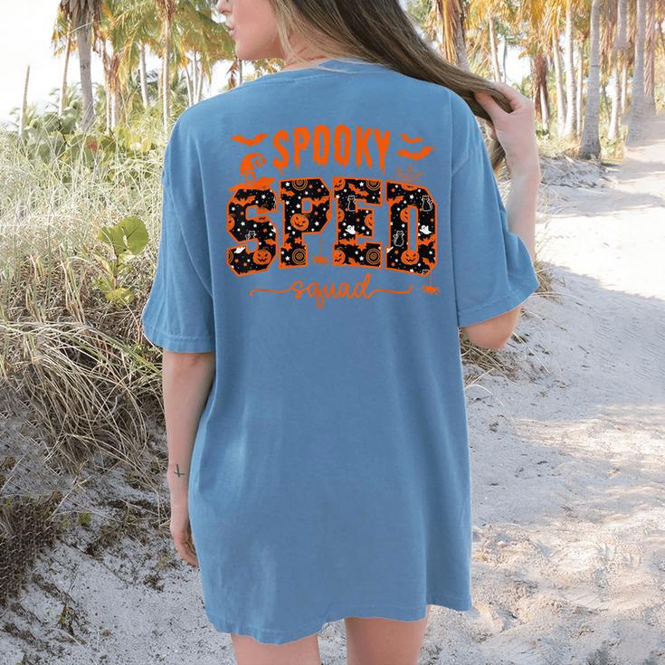 Sped Squad Team Special Education Teacher Halloween Women's Comfort Colors T-Shirt Back Print