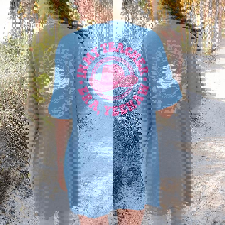 In My Teacher Era Yeehaw Pink Teacher Western Cowgirl Women&#x27;s Comfort Colors T-Shirt Back Print