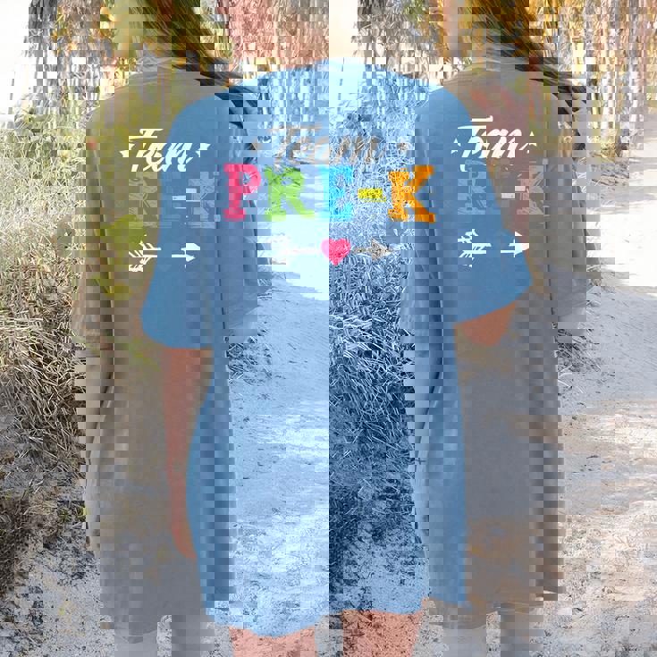 Team Pre-K Shirt PreSchool Teacher Student Back To School Women&#x27;s Comfort Colors T-Shirt Back Print