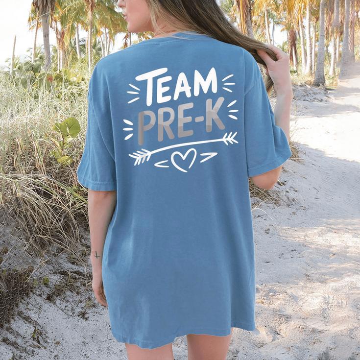 Team Pre K T Shirt Fun For Kids And Teachers Women's Comfort Colors T-Shirt Back Print