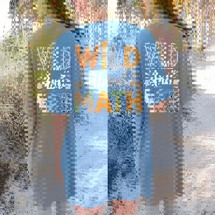 Wild About Math Cute Teacher Student Math Club Women&#x27;s Comfort Colors T-Shirt Back Print