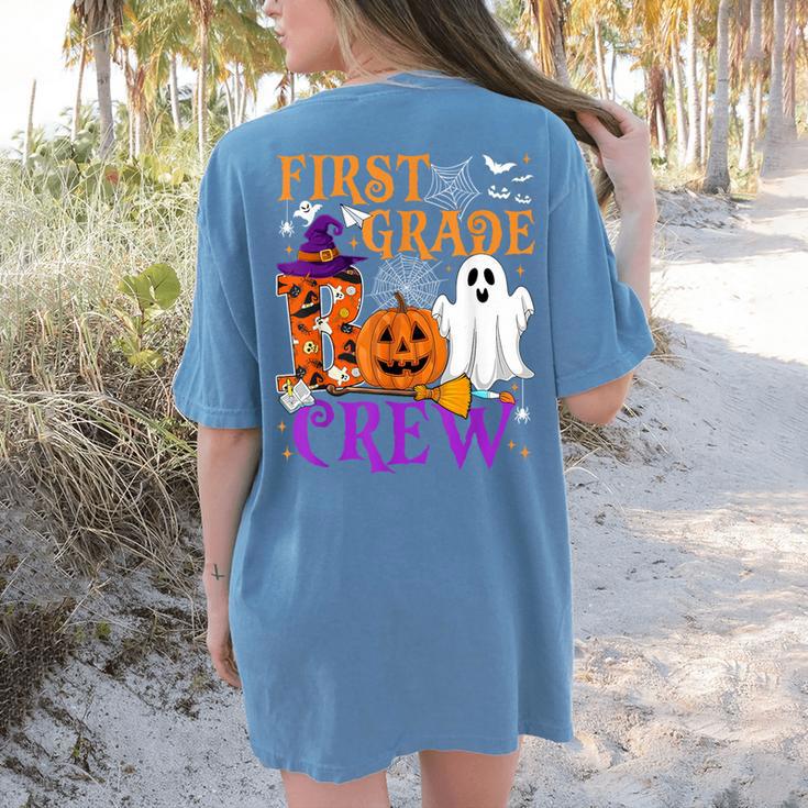 1st Grade Boo Crew Teacher Student Halloween Costume Women's Comfort Colors T-Shirt Back Print 1st Grade Boo Crew Teacher Student Halloween Costume Women's Comfort Colors T-Shirt Back Print