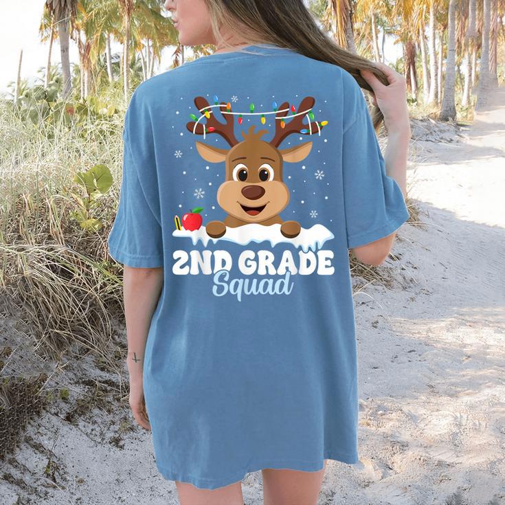 2nd Grade Teacher Christmas Second Grade Squad Reindeer Xmas For Men Women Kids Women's Comfort Colors T-Shirt Back Print 2nd Grade Teacher Christmas Second Grade Squad Reindeer Xmas For Men Women Kids Women's Comfort Colors T-Shirt Back Print