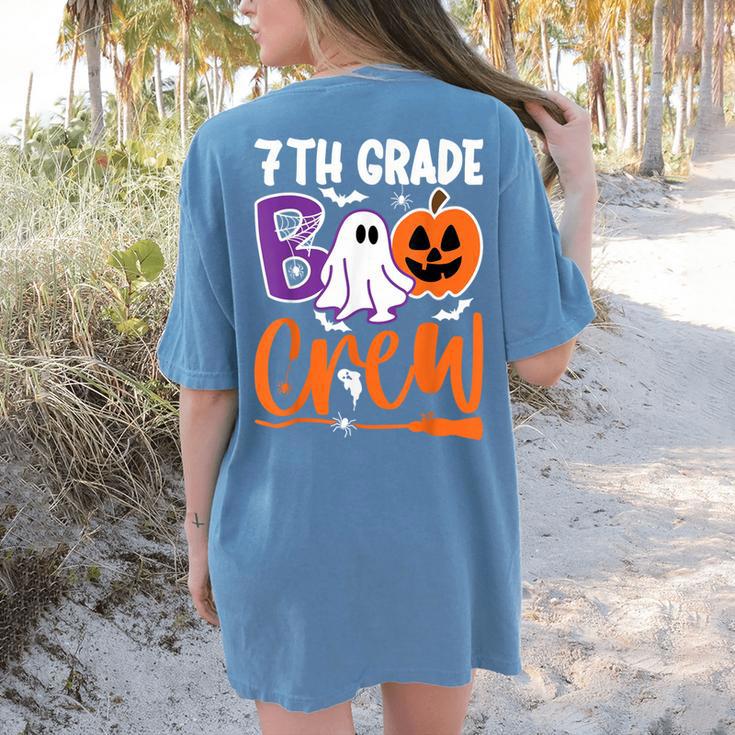 7th Grade Boo Crew Teacher Student Halloween Costume Women's Comfort Colors T-Shirt Back Print 7th Grade Boo Crew Teacher Student Halloween Costume Women's Comfort Colors T-Shirt Back Print