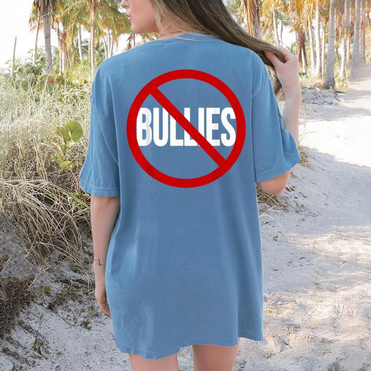 Anti Bullying No Bullies School Teacher Student Kindness Women's Comfort Colors T-Shirt Back Print Anti Bullying No Bullies School Teacher Student Kindness Women's Comfort Colors T-Shirt Back Print