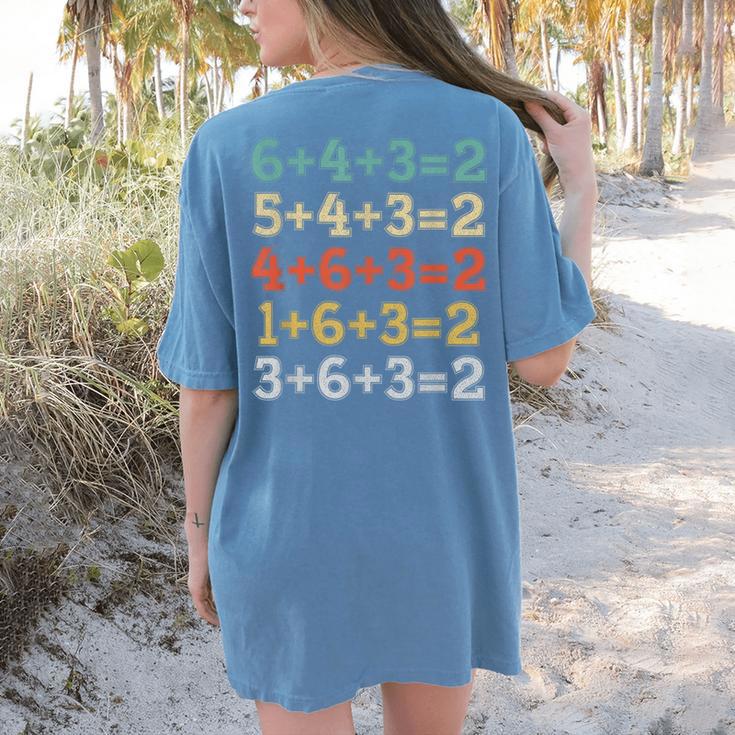 Baseball Math Sports Double Play Teacher School 2022 Women's Comfort Colors T-Shirt Back Print
