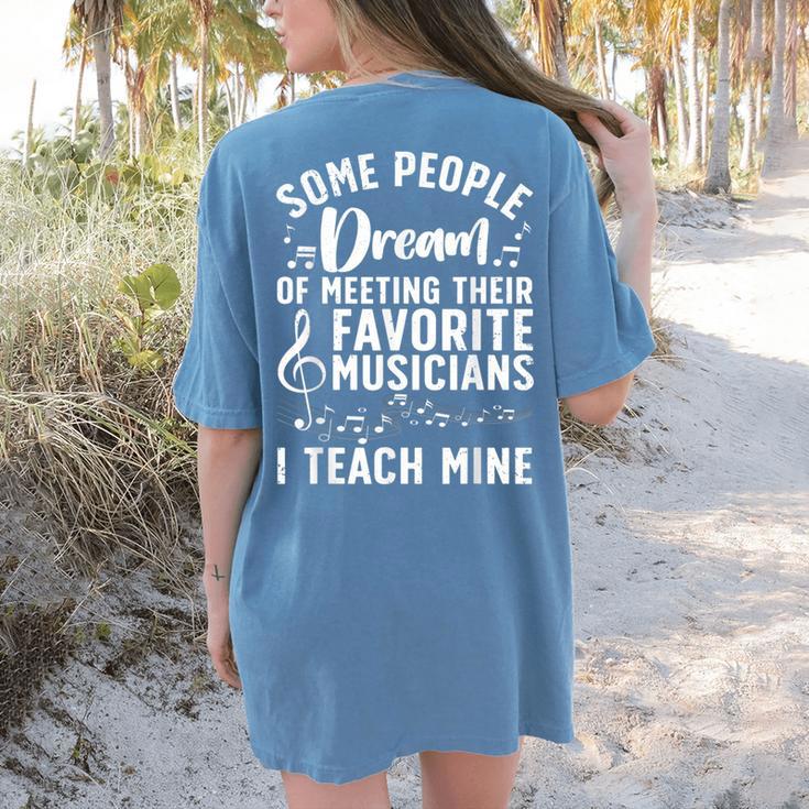 Best Music Teacher For Men Women Musician Band Piano Teacher Women's Comfort Colors T-Shirt Back Print