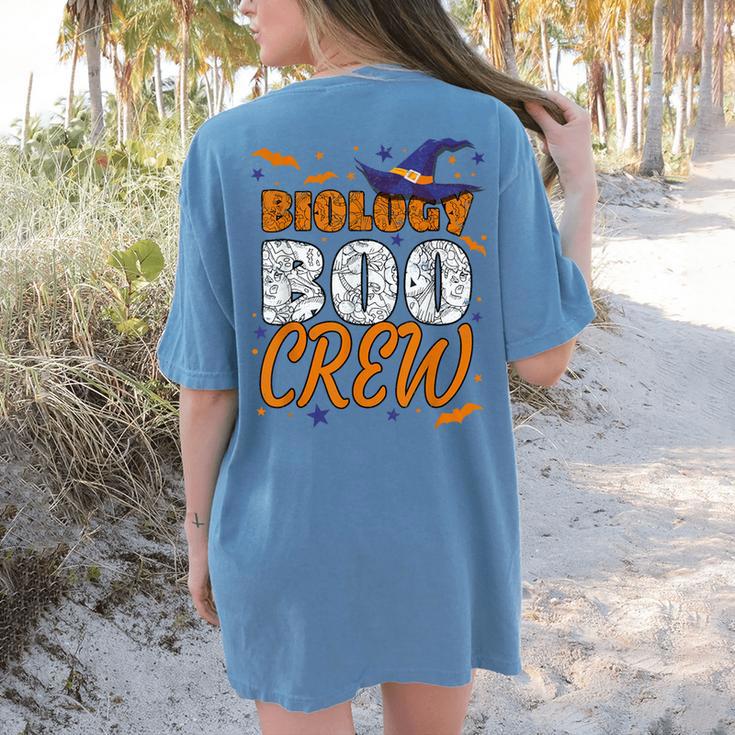 Biology Boo Crew Halloween Biology Teacher Matching For Men Women Kids Women's Comfort Colors T-Shirt Back Print Biology Boo Crew Halloween Biology Teacher Matching For Men Women Kids Women's Comfort Colors T-Shirt Back Print