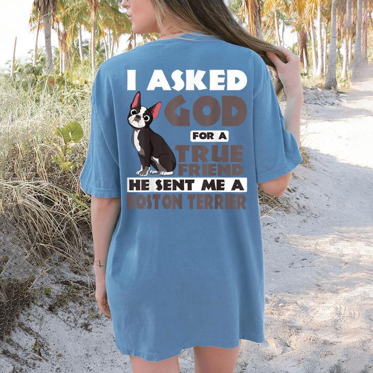 Boston Terrier American Gentleman Non-Sporting Dog Lover Women's Comfort Colors T-Shirt Back Print