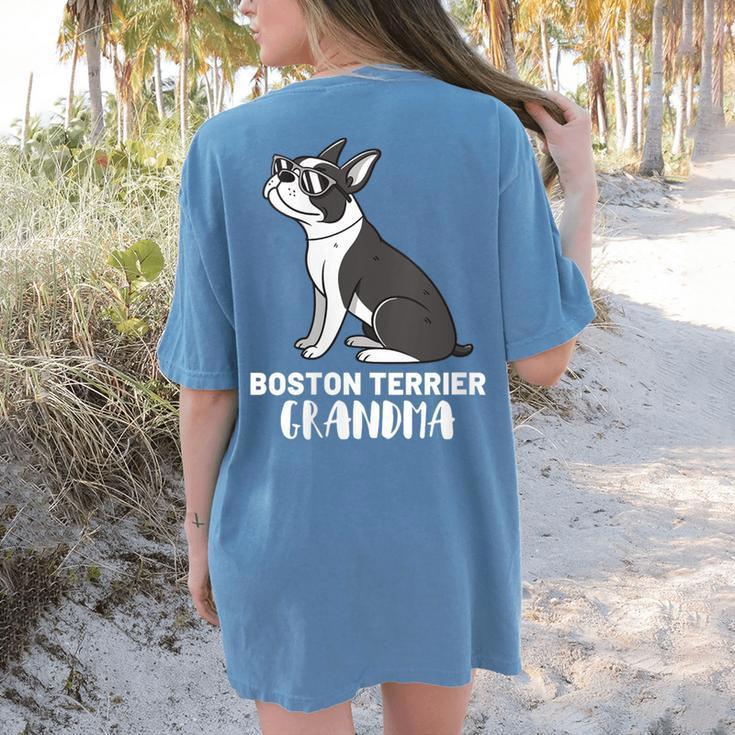 Boston Terrier Dog Owner Grandma Women's Comfort Colors T-Shirt Back Print