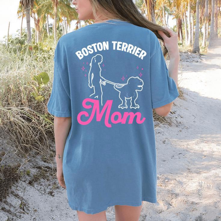 Boston Terrier Mom Women's Comfort Colors T-Shirt Back Print