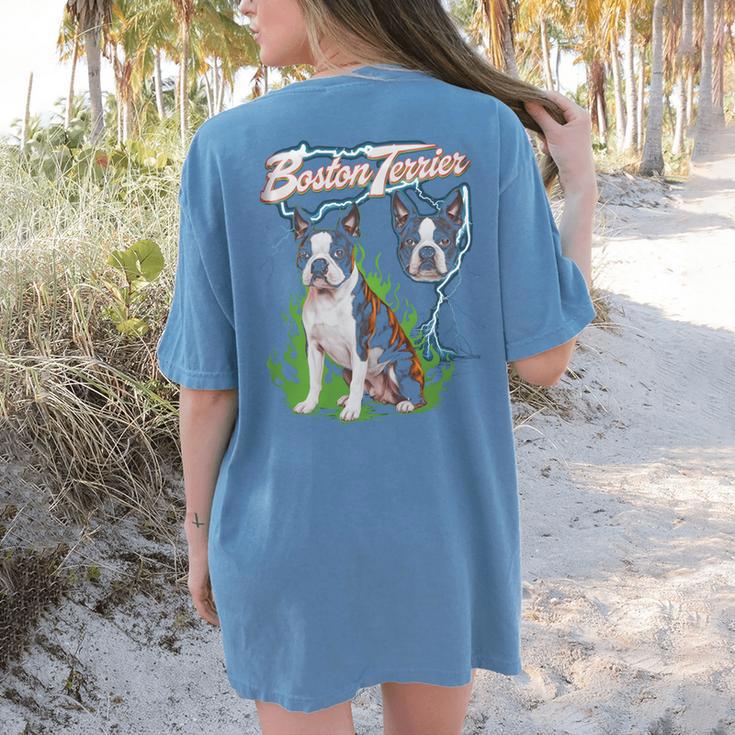 Boston Terrier Women's Comfort Colors T-Shirt Back Print