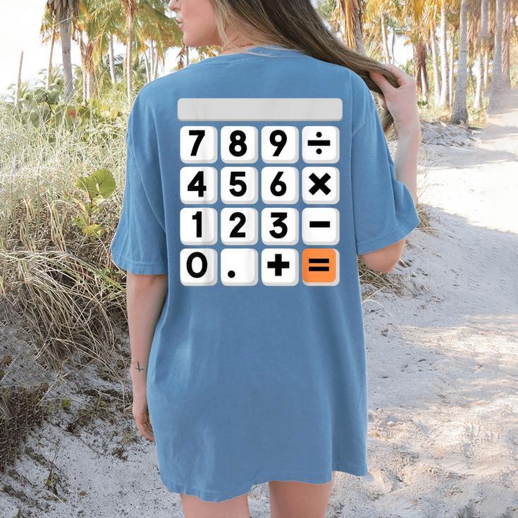 Calculator Easy Halloween Costume For Math Teacher Women's Comfort Colors T-Shirt Back Print Calculator Easy Halloween Costume For Math Teacher Women's Comfort Colors T-Shirt Back Print