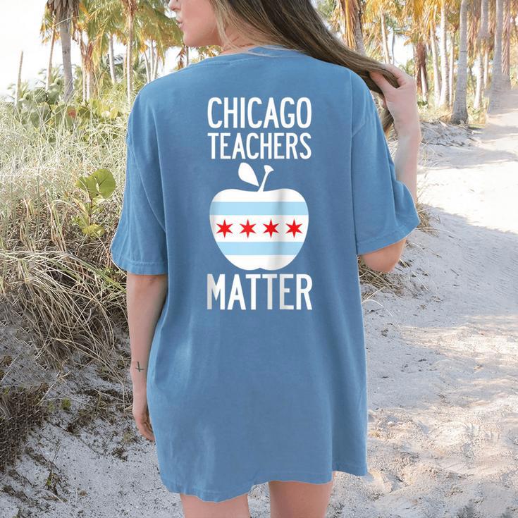 Chicago Teachers Matter Support Union Education Red For Ed Raglan Baseball Tee Women's Comfort Colors T-Shirt Back Print Chicago Teachers Matter Support Union Education Red For Ed Raglan Baseball Tee Women's Comfort Colors T-Shirt Back Print