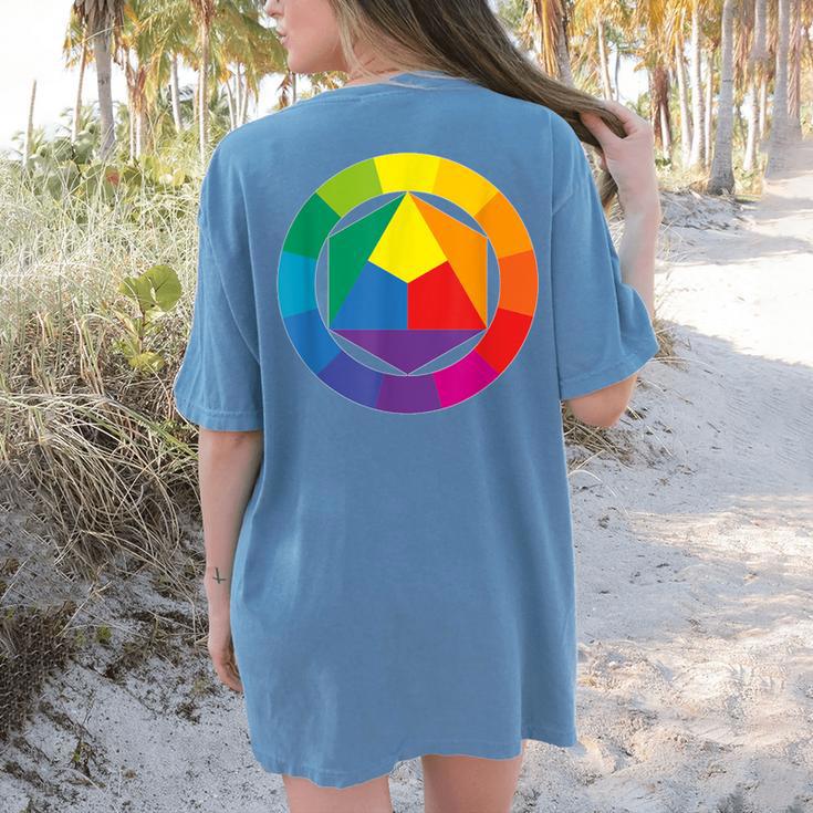 Color Wheel Palette Shirt Artist Painter Art Teacher Tshirt Women's Comfort Colors T-Shirt Back Print Color Wheel Palette Shirt Artist Painter Art Teacher Tshirt Women's Comfort Colors T-Shirt Back Print