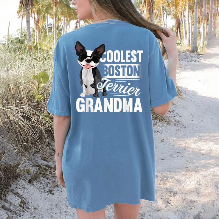 Coolest Boston Terrier Grandma Dog Women's Comfort Colors T-Shirt Back Print
