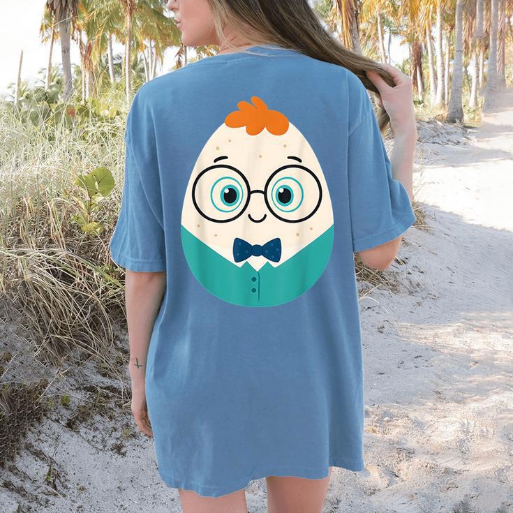 Cute Good Egg Teacher Halloween Costume Food Group Women's Comfort Colors T-Shirt Back Print