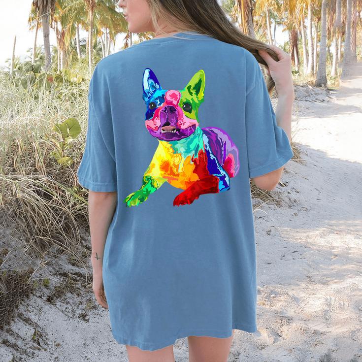 Dog Lover Boston Terrier Dog Colorful Boston Terrier Men Women Kids Women's Comfort Colors T-Shirt Back Print