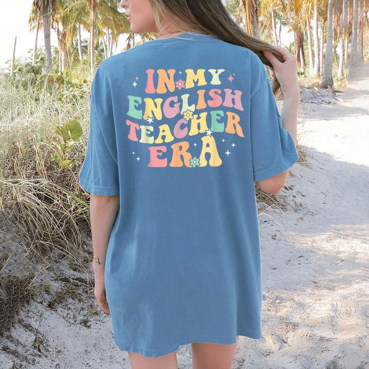 In My English Teacher Era Retro Back To School Literature Men Women Women's Comfort Colors T-Shirt Back Print