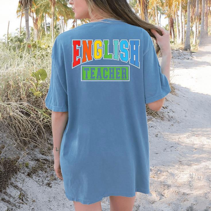 English Teacher Men Women Grammar Class English Teacher Women's Comfort Colors T-Shirt Back Print English Teacher Men Women Grammar Class English Teacher Women's Comfort Colors T-Shirt Back Print
