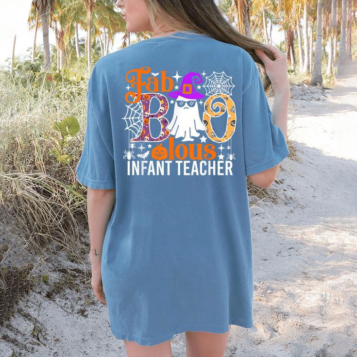 Fab Boo Lous Infant Teacher Halloween Costume Women's Comfort Colors T-Shirt Back Print Fab Boo Lous Infant Teacher Halloween Costume Women's Comfort Colors T-Shirt Back Print