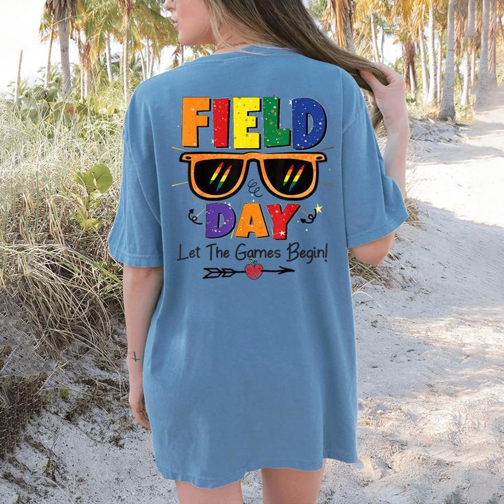 Field Day 2025 Let The Games Begin Kids Boys Girls Teachers Women's Comfort Colors T-Shirt Back Print