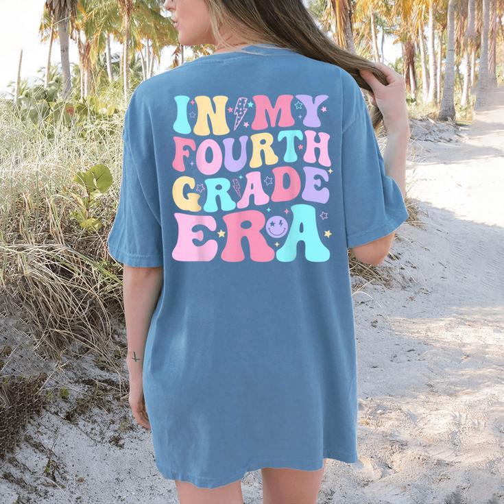 In My Fourth Grade Era Girl Back To School 4th Grade Teacher Women's Comfort Colors T-Shirt Back Print