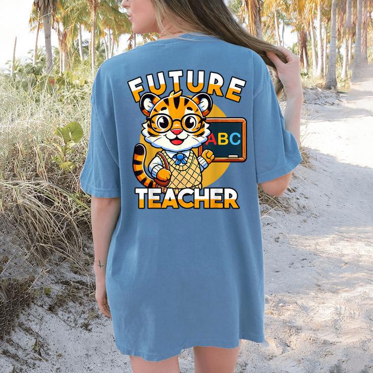Future Teacher Graphic For Boys Inspiring Young Minds Women's Comfort Colors T-Shirt Back Print