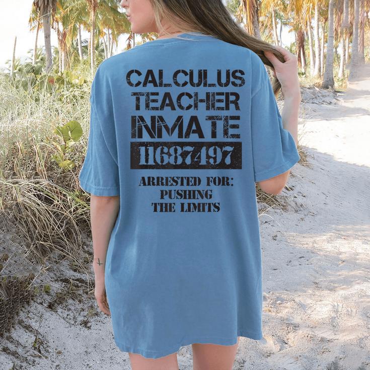 Halloween Calculus Teacher Prisoner Costume Women's Comfort Colors T-Shirt Back Print Halloween Calculus Teacher Prisoner Costume Women's Comfort Colors T-Shirt Back Print