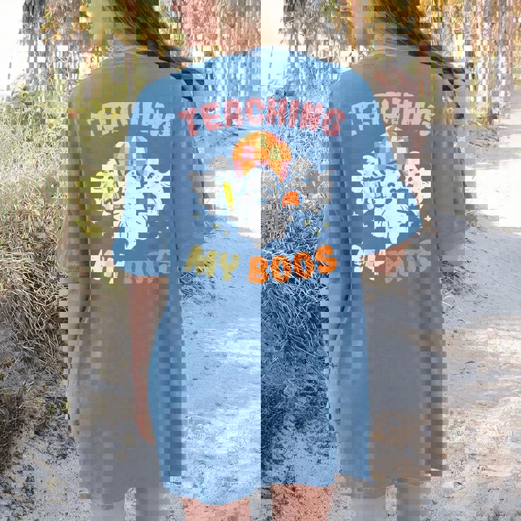 Halloween Teacher Teaching My Boos Costume Teacher Men Women Women&#x27;s Comfort Colors T-Shirt Back Print