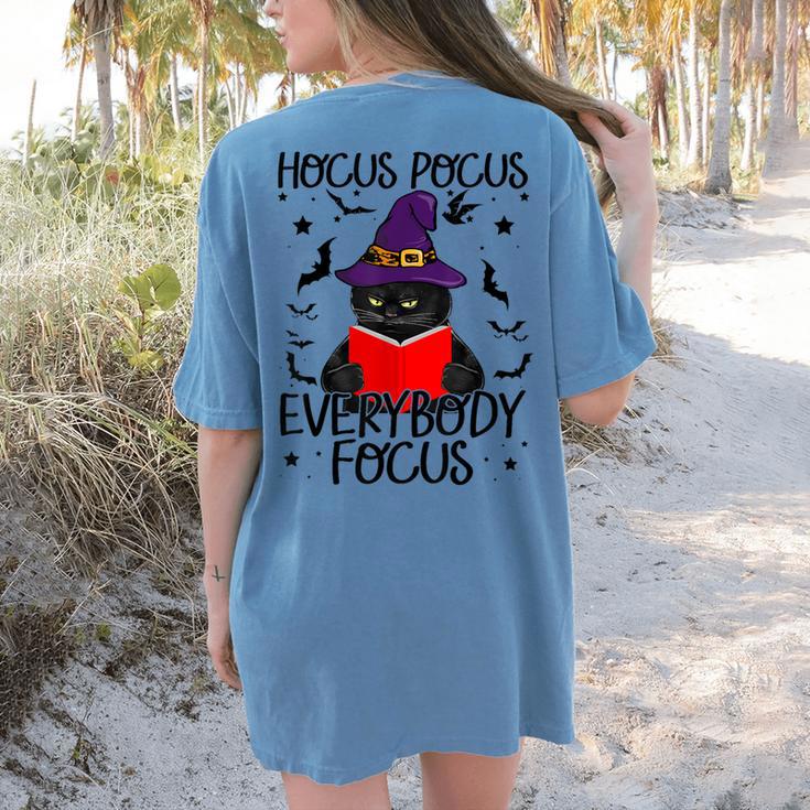 Hocus Pocus Everybody Focus Halloween Teacher For Men Women Women's Comfort Colors T-Shirt Back Print Hocus Pocus Everybody Focus Halloween Teacher For Men Women Women's Comfort Colors T-Shirt Back Print